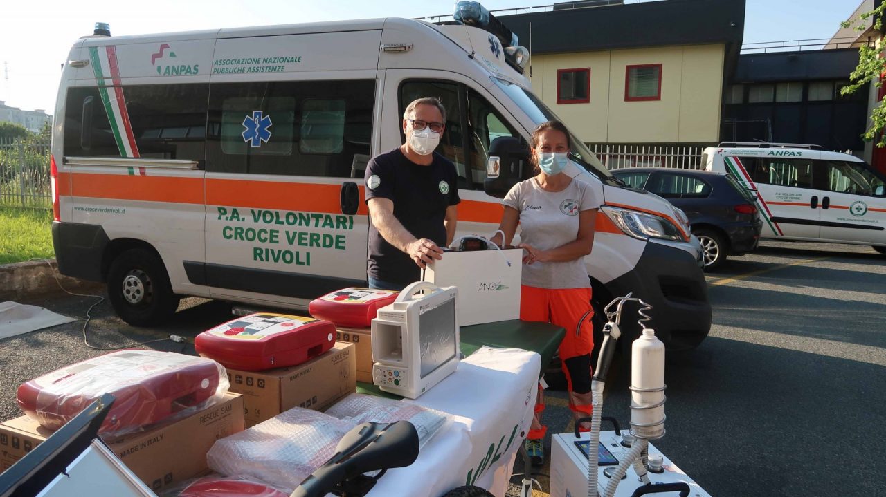 La Crove Verde Rivoli con la strumentazione acquistata grazie alla raccolta fondi Thok E-Bikes