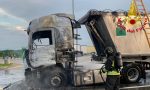 Camion in fiamme in autogrill, ustionato camionista torinese: aveva acceso un fornelletto