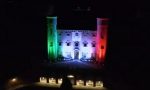 Lo spettacolo del Castello Reale di Moncalieri illuminato con il Tricolore VIDEO