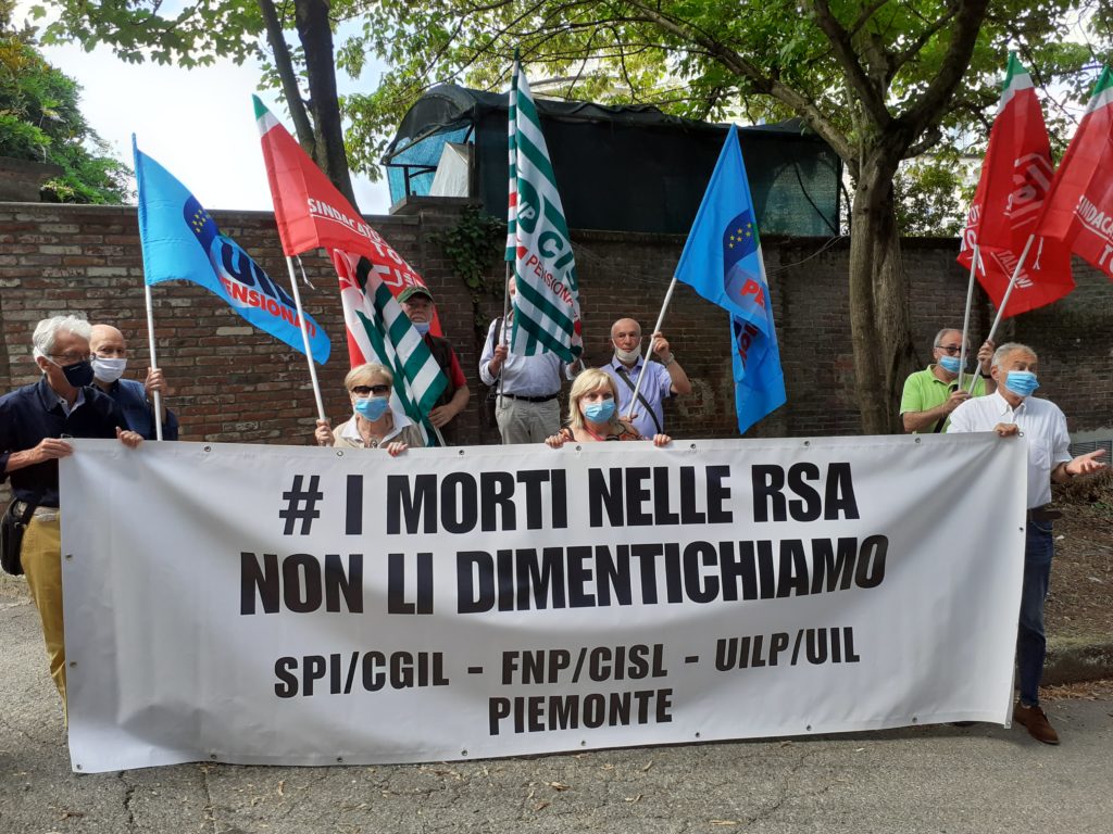 I sindacati dei pensionati del Piemonte con gli anziani nelle Rsa: “#senzaradicinoncefuturo”