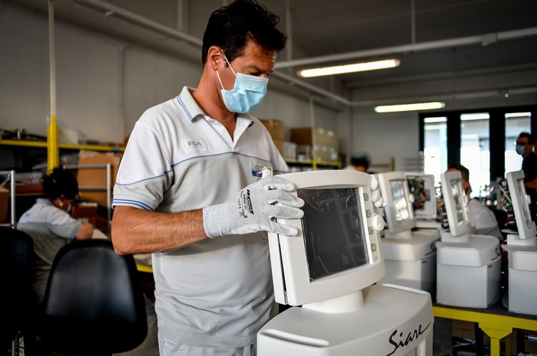 FCA: superato il traguardo degli oltre 3.000 ventilatori polmonari prodotti in Italia