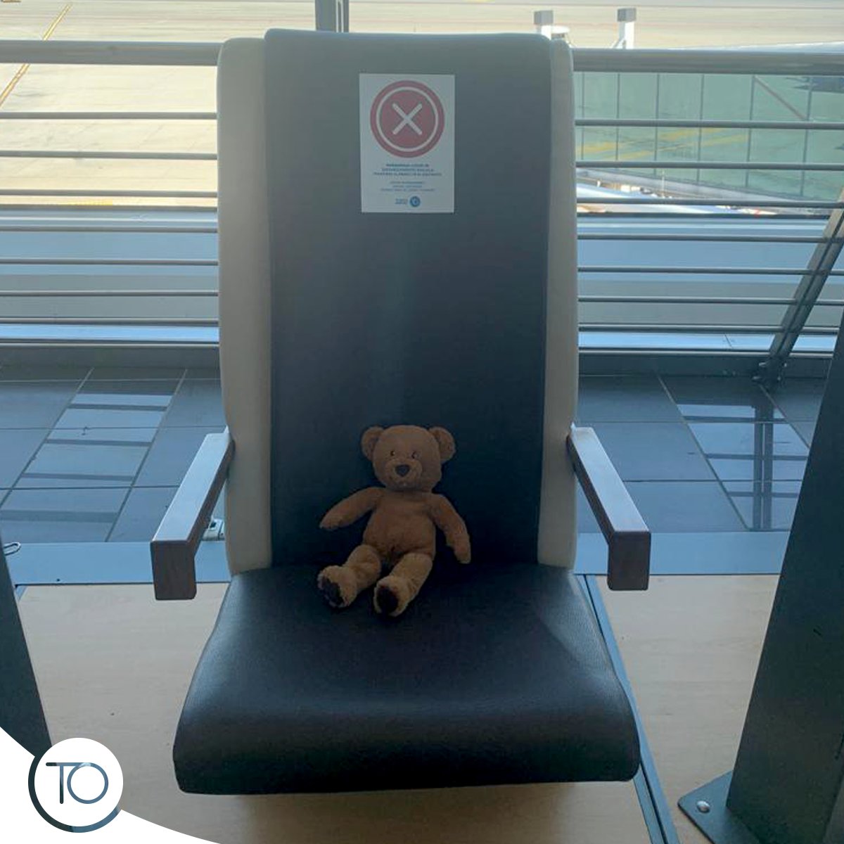 A Caselle un orsacchiotto di pezza sta aspettando il suo amico