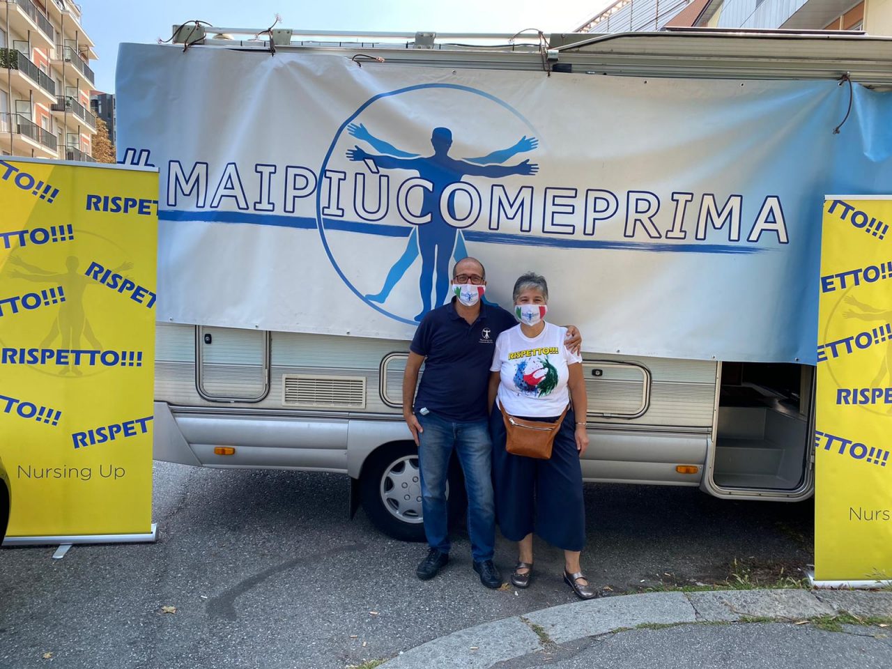 Il camper “del rispetto” dedicato a infermieri e professionisti della salute