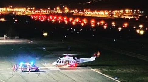 Emergenza Covid: malato grave trasferito in elicottero