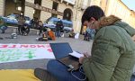 Protesta studenti in piazza Castello a Torino contro la DAD