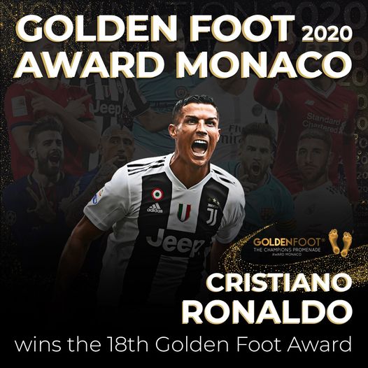 Cristiano Ronaldo vince il Golden Foot 2020