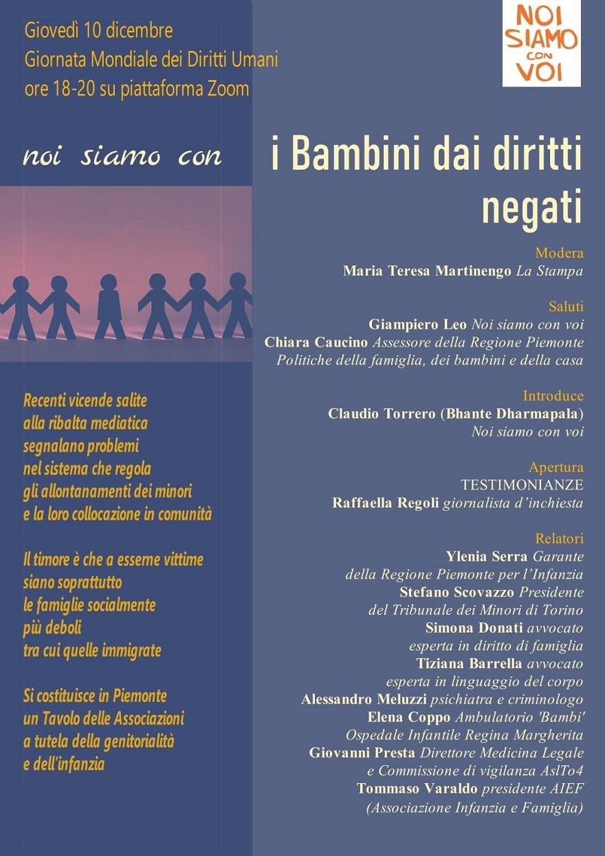 Infanzia negata: un interessante convegno online