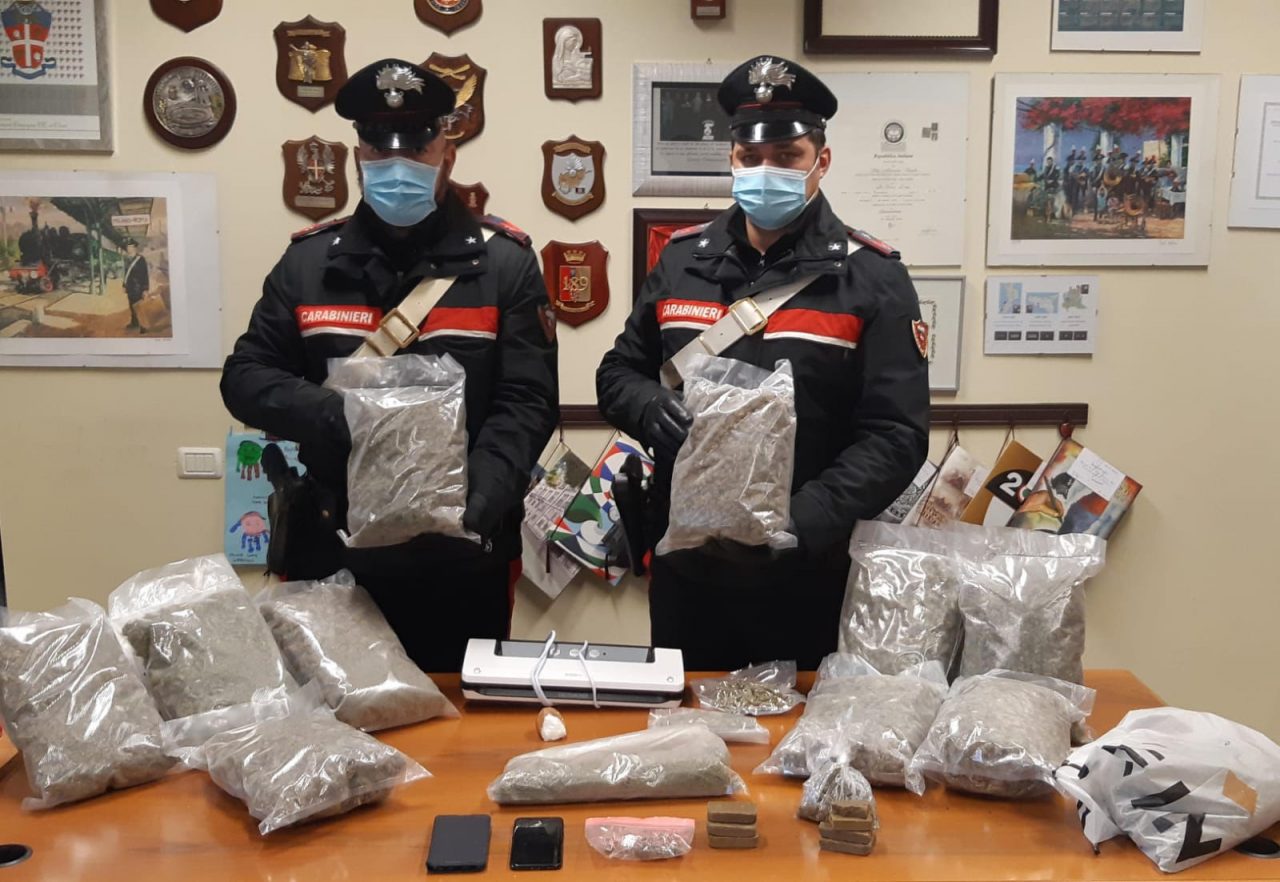 Cocaina, hashish e marijuana: arrestati due cognati