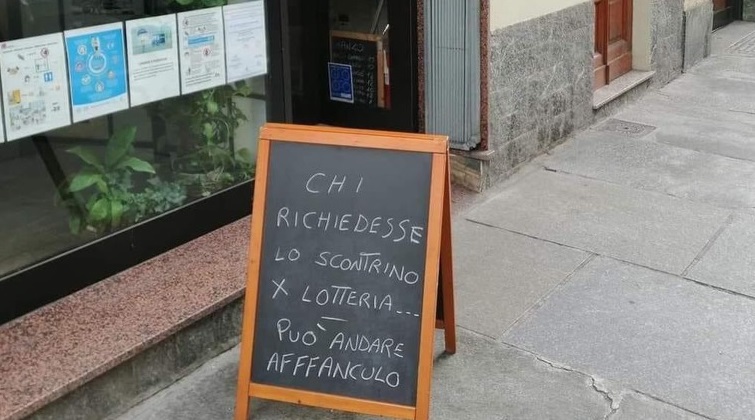 Lotteria degli scontrini: il “vaffa” del ristorante