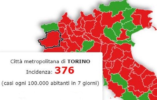 Tornare in zona arancio? La soglia dei 250 casi ogni 100mila abitanti è molto lontana