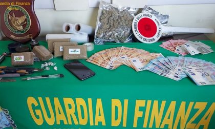 Il fiuto del cane antidroga Joy ha smascherato un pusher con hashish, marijuana e 2.000 euro in contanti