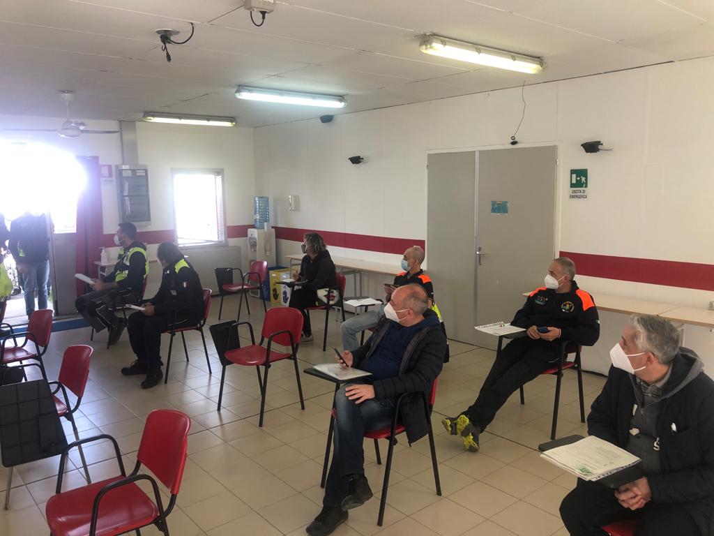 Le foto del “Vaccino day” per i volontari della Protezione civile
