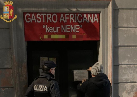 Violazione delle normative anti Covid: gastronomia africana sigillata dalla Polizia