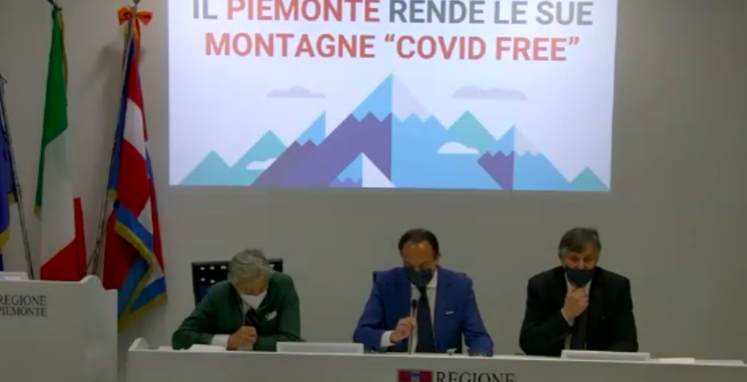 Il Piemonte prima regione d’Italia a lanciare la campagna “Montagne Covid free”