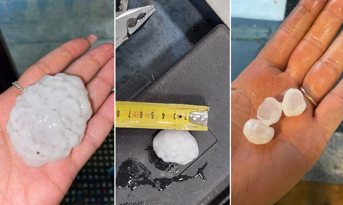 Maltempo in Piemonte: a Torino chicchi di grandine grossi come palline da golf