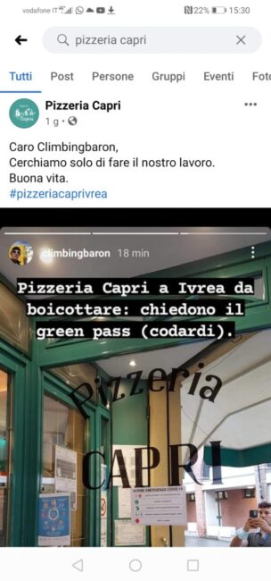 pizzeria Ivrea green pass