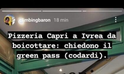 Pizzeria di Ivrea chiede il Green pass: gestori insultati sui social