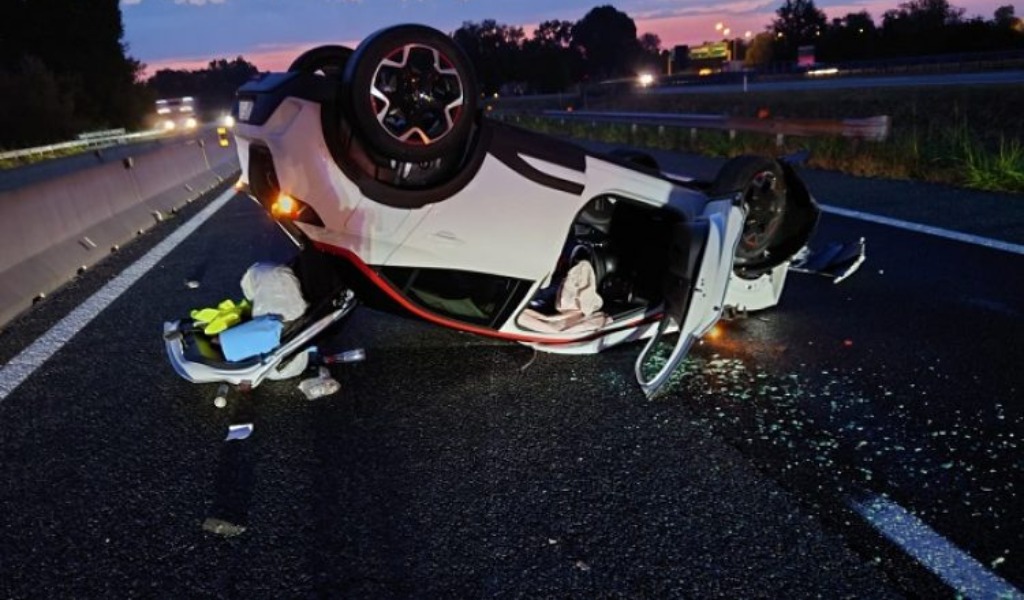 Tragedia sfiorata in Tangenziale, investe un cinghiale e si ribalta