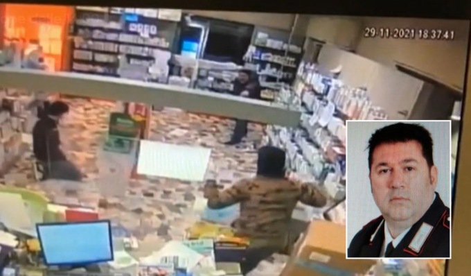 Rapina in farmacia, encomio per il Carabiniere eroe Maurizio Sabbatino