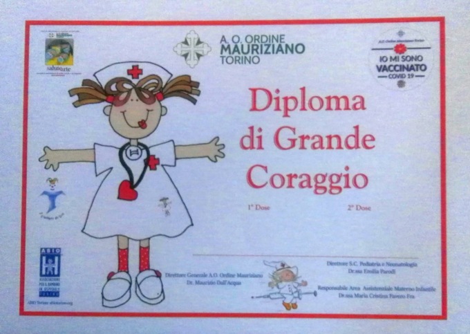 Vaccino Day pediatrico: consegnato il Diploma di grande coraggio ai bambini