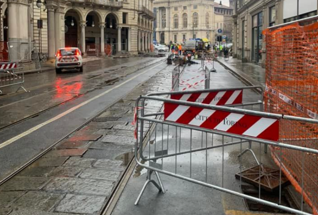 Messa in sicurezza via Pietro Micca dopo la fuga di gas