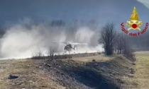 Il video dell'incendio nei boschi di Bussoleno alimentato dal forte vento