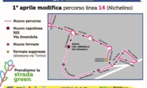 Cambio del capolinea della linea 14 GTT a Nichelino