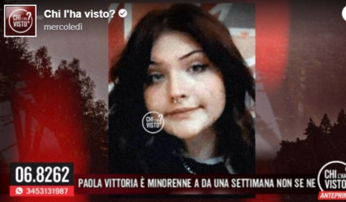 Da più di una settimana non si hanno notizie di Paola Vittoria, 17enne scomparsa a Torino