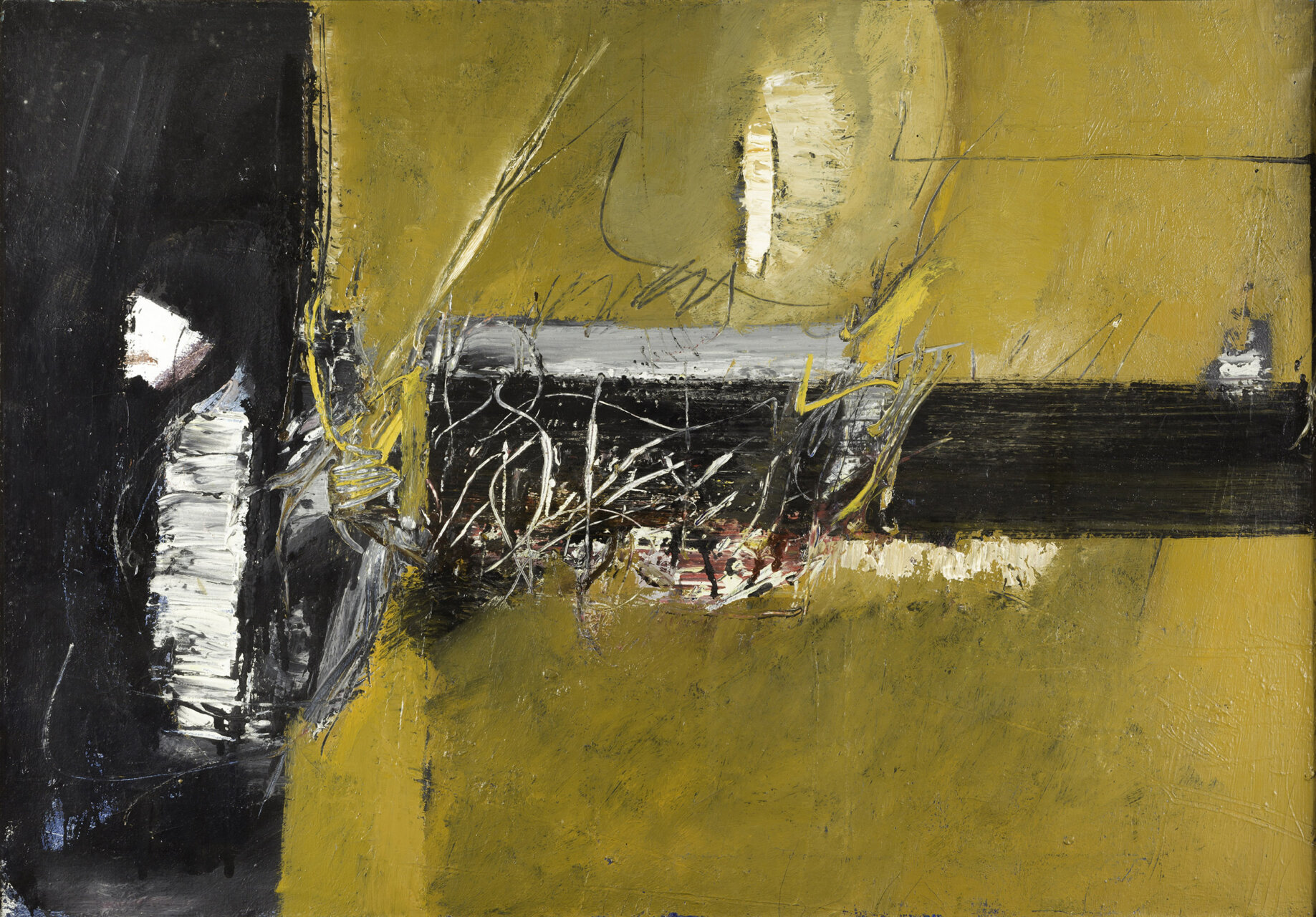 Mostra Lomellini Piero Ruggeri, 1963, Paesaggio settembrino a Rodello, olio su tela