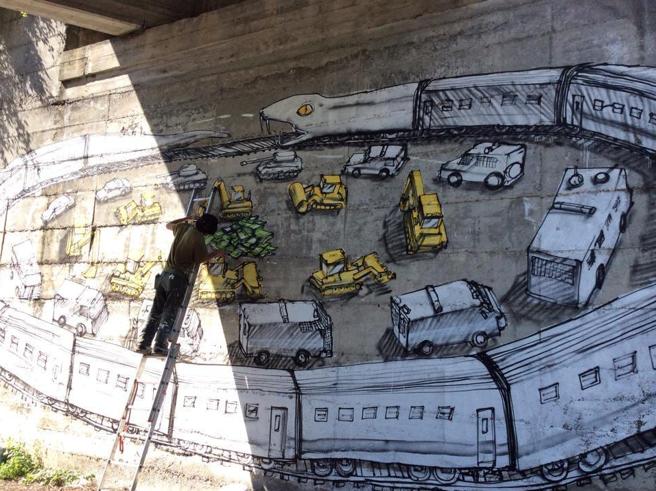 Realizzò un murales contro la TAV: assolto lo street artist Blu e gli attivisti