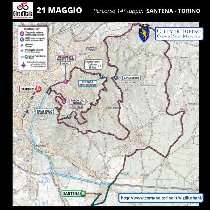 A Torino arriva il Giro d’Italia, modifiche alla viabilità e divieti