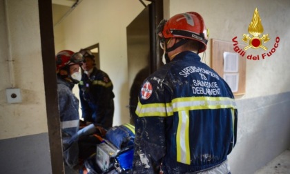 Vigili del fuoco torinesi in azione in Francia per un'esercitazione