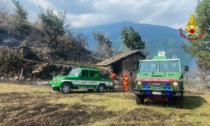 Intervento dei pompieri a San Giorio: bruciata una piccola parte di bosco