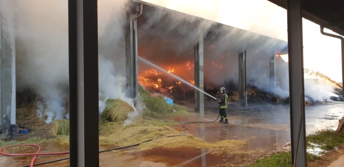 Incendio in allevamento a Rivarolo, appello alla solidarietà tra agricoltori: “Doniamo fieno e paglia”