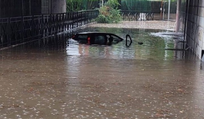 Nubifragio nel Torinese: Moncalieri e Nichelino finiscono sott’acqua