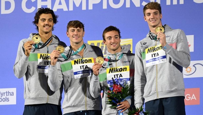 Oro per Alessandro Miressi di Moncalieri nella 4×100 in vasca corta