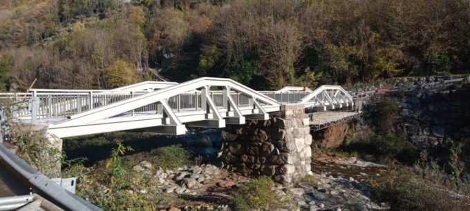 Riaperto il ponte di Ribordone nel Comune di Sparone