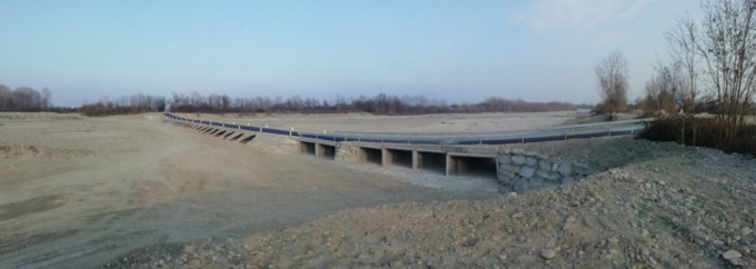 Cominciano i lavori del secondo lotto sulla SP 152 di Zucchea  per ripristinare il guado sul torrente Pellice