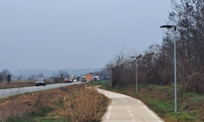 Luci a LED sulla pista ciclabile San Luigi di Orbassano-Rivalta di Torino