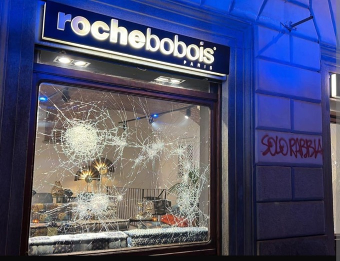 La conta dei danni dopo il corteo anarchico di sabato