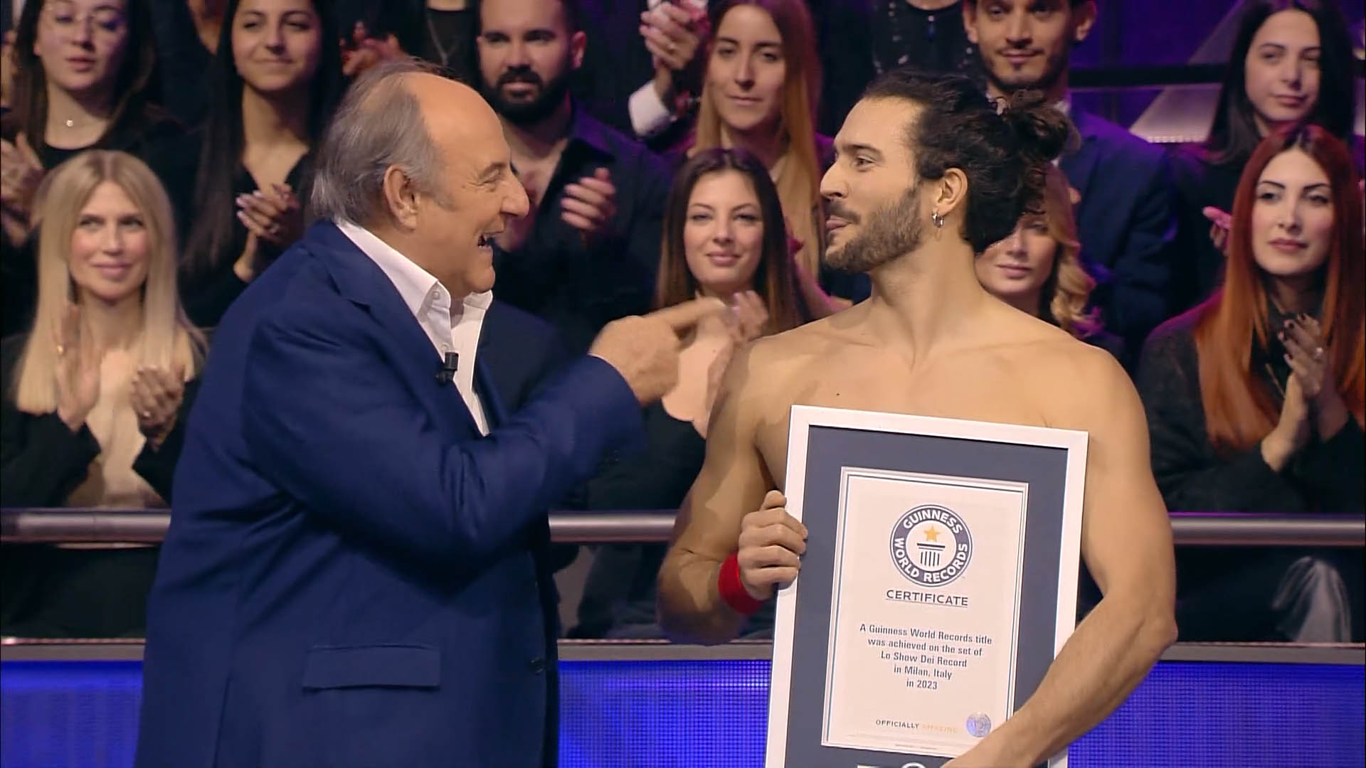 Andrea Cerrato e Gerry Scotti a Lo Show dei Record 2023 su Canale 5 - 00