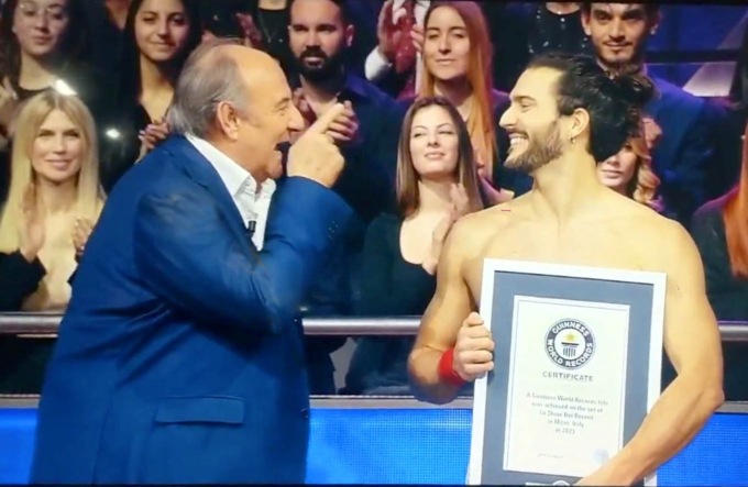 Il nuovo primato del torinese Andrea Cerrato a Lo Show dei Record di Gerry Scotti
