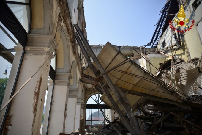 Crollo del tetto dell’ex stazione di Porta Susa, prosegue l’attività per la messa in sicurezza