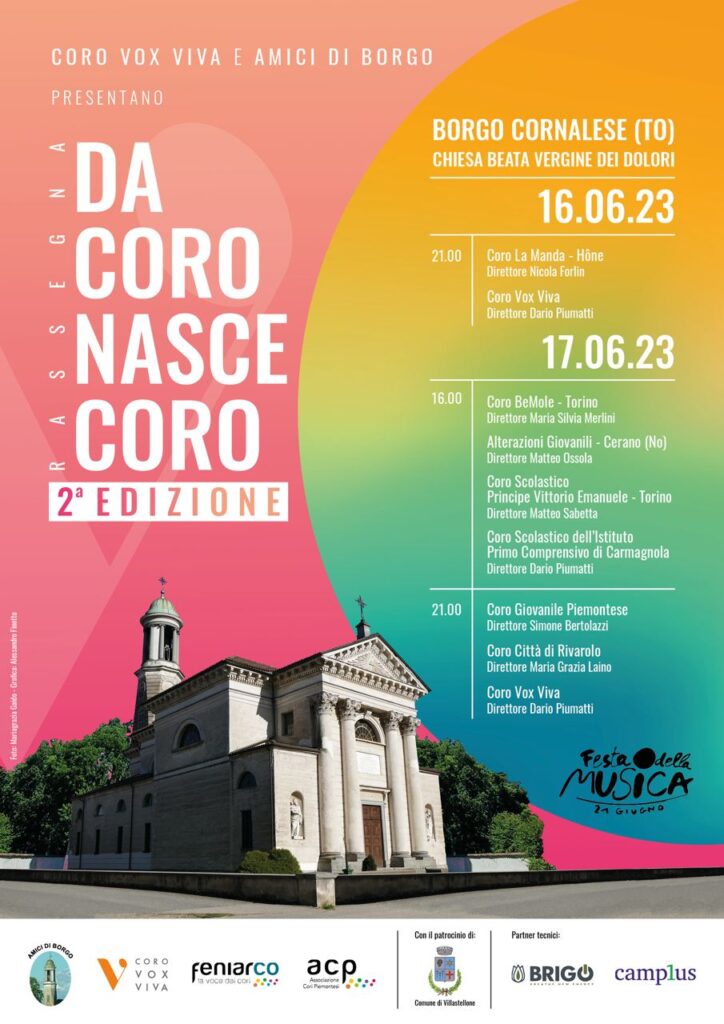 locandina_Da Coro nasce Coro_Villastellone_16-17_06_2023