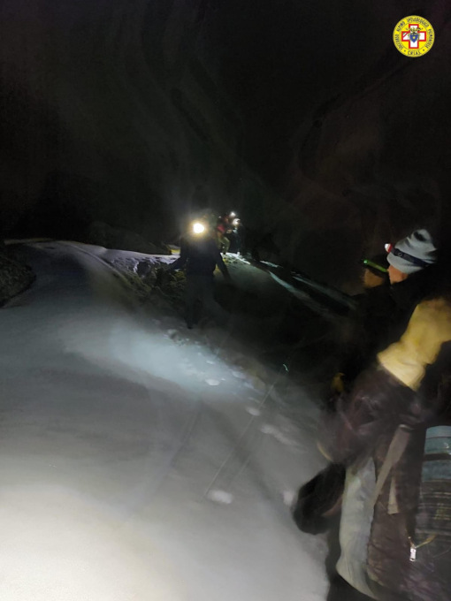 5 escursionisti bloccati in Val Pellice: salvati dal Soccorso Alpino e Speleologico Piemontese e dei Vigili del Fuoco