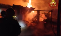 Incendio in una cascina a Carignano