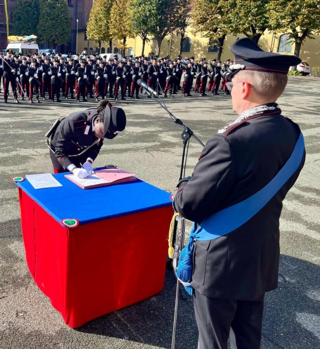 Giuramento del 20° Corso Allievi Carabinieri Atleti, tra questi anche la beinaschese Nnachi Great