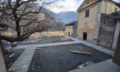 Si concluderanno a giugno 2024 i lavori di riqualificazione del sagrato abbaziale di Novalesa