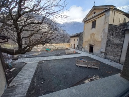 Si concluderanno a giugno 2024 i lavori di riqualificazione del sagrato abbaziale di Novalesa