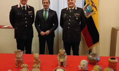 I carabinieri restituiscono all'Ecuador 295 reperti archeologici provenienti dal  traffico illecito Internazionale